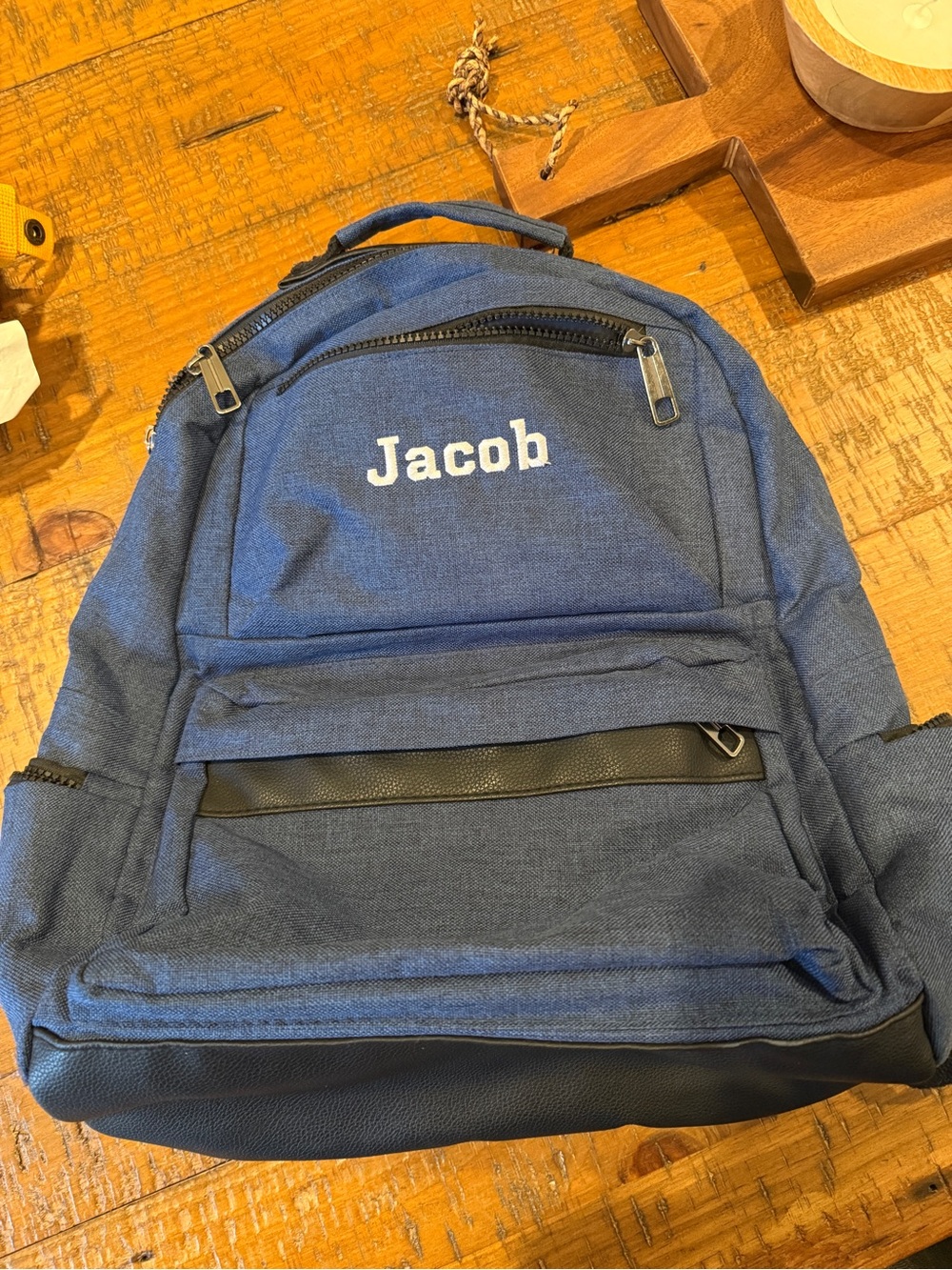 Personalized Blue Jacob Backpack for Boys PADDED